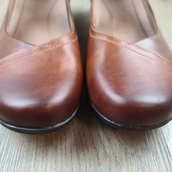 NWOB Dansko Fawna Mary Jane Chestnut Burnished Calf Leather Shoes size 9 - Picture 4 of 14